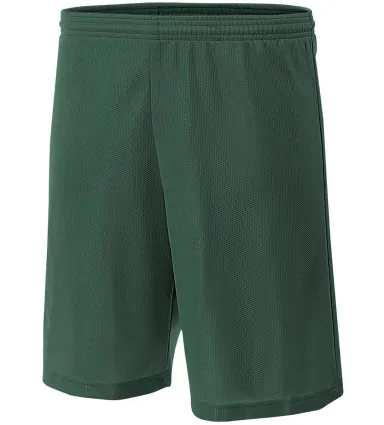 NB5184 A4 6 Inch Youth Lined Micromesh Shorts in Forest green front view