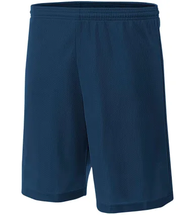NB5184 A4 6 Inch Youth Lined Micromesh Shorts in Navy front view