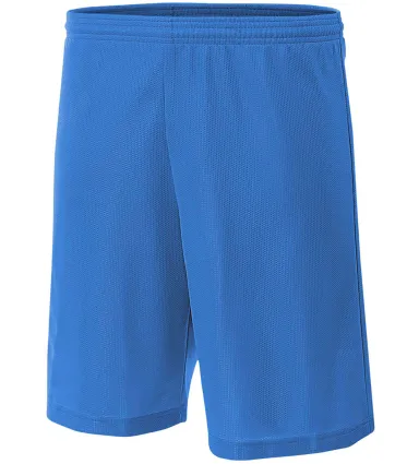 NB5184 A4 6 Inch Youth Lined Micromesh Shorts in Royal front view