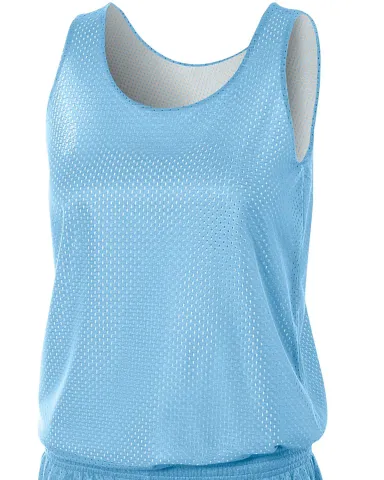 NW1000 A4 Reversible Mesh Tank in Lt blue/ white front view