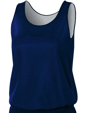 NW1000 A4 Reversible Mesh Tank in Navy/ white front view
