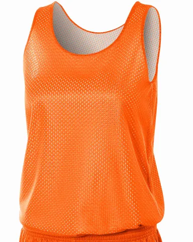 NW1000 A4 Reversible Mesh Tank in Orange/ white front view
