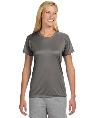 NW3201 A4 Women's Cooling Performance Crew in Graphite front view
