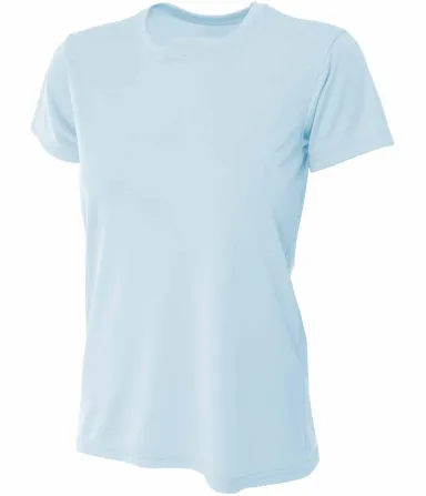 NW3201 A4 Women's Cooling Performance Crew in Pastel blue front view