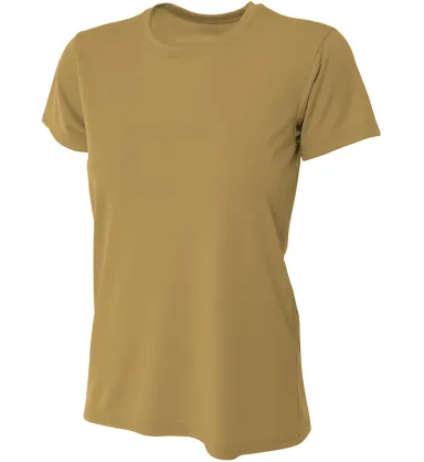 NW3201 A4 Women's Cooling Performance Crew in Vegas gold front view