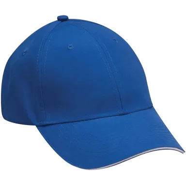 PE102 Adams Polyester Performer Cap in Royal/ white front view