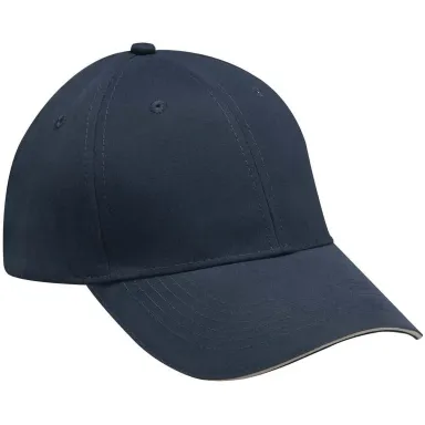 PE102 Adams Polyester Performer Cap in Navy/ khaki front view