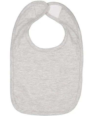 R1005 Rabbit Skins Infant Self-Adhesive Bib in Heather front view