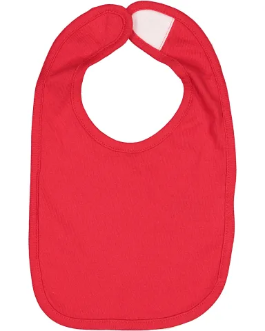 R1005 Rabbit Skins Infant Self-Adhesive Bib in Red front view