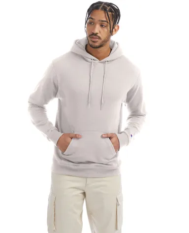 S700 Champion Logo 50/50 Pullover Hoodie in Body blush front view