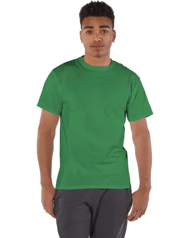 T425 Champion Adult Short-Sleeve T-Shirt T525C in Kelly front view