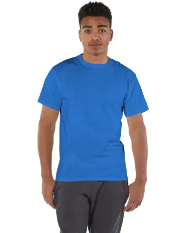 T425 Champion Adult Short-Sleeve T-Shirt T525C in Royal blue front view