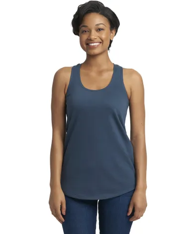 Next Level 6933 The Terry Racerback Tank in Indigo front view