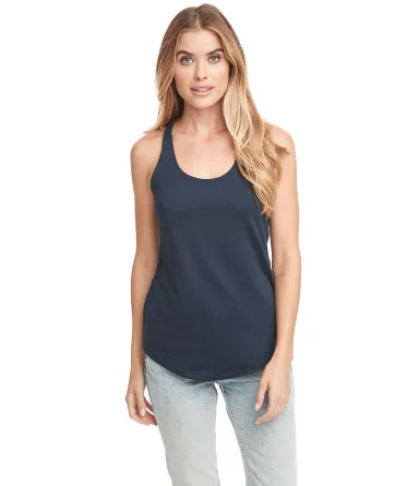 Next Level 6933 The Terry Racerback Tank in Midnight navy front view