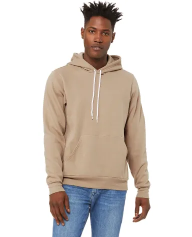 BELLA+CANVAS 3719 Unisex Cotton/Polyester Pullover in Tan front view