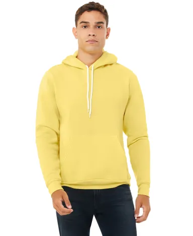 BELLA+CANVAS 3719 Unisex Cotton/Polyester Pullover in Yellow front view