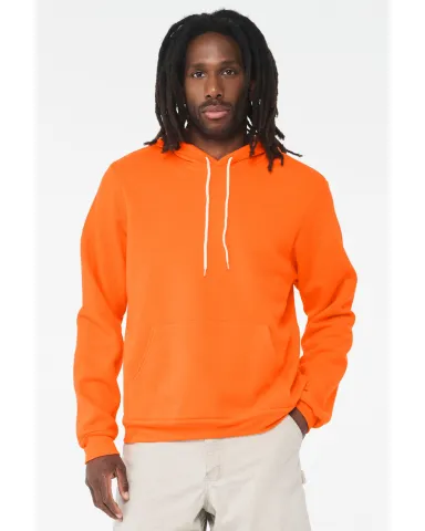 BELLA+CANVAS 3719 Unisex Cotton/Polyester Pullover in Orange front view