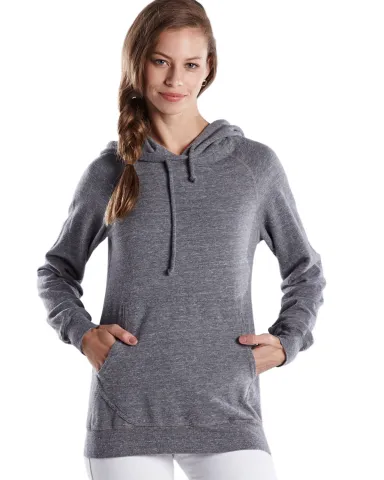 US8899 US Blanks Unisex Tri-Blend Hoodie in Tri grey front view