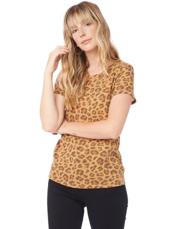 Alternative Apparel 01940E1 Ladies Ideal Vintage T in Leopard front view