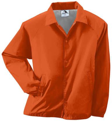 3100 Augusta Sportswear Nylon Coach's Jacket - Lin in Orange front view
