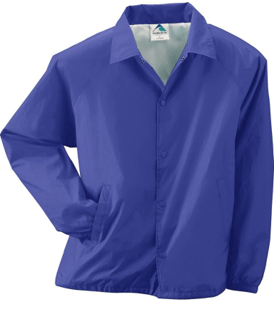3100 Augusta Sportswear Nylon Coach's Jacket - Lin in Purple front view