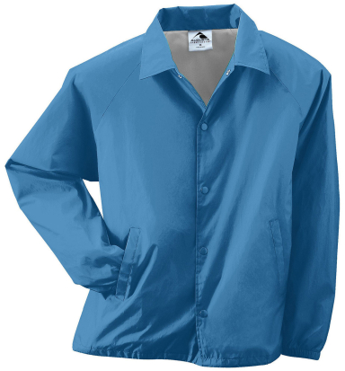 3100 Augusta Sportswear Nylon Coach's Jacket - Lin in Columbia blue front view