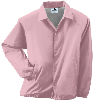 3100 Augusta Sportswear Nylon Coach's Jacket - Lin in Light pink front view