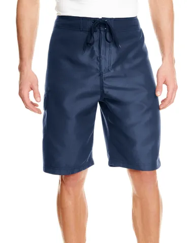 B9301 Burnside Solid Board Shorts in Navy front view