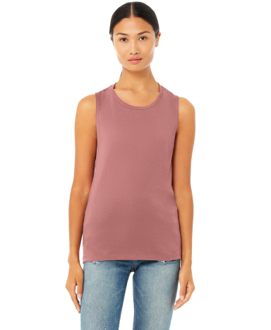 BELLA+CANVAS B8803  Womens Flowy Muscle Tank in Mauve front view