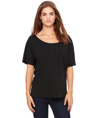 BELLA 8816 Womens Loose T-Shirt in Black speckled front view