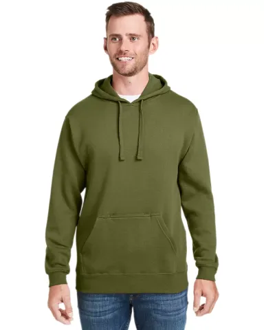 8815 J. America - Tailgate Hooded Sweatshirt OLIVE front view