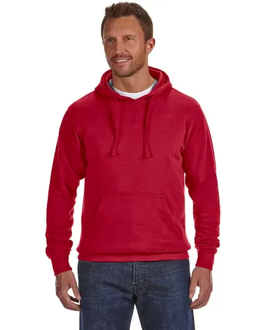 8620 J. America - Cloud Fleece Hooded Pullover Swe RED front view