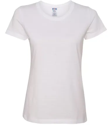29W JERZEES - Ladies' DRI-POWER 50/50 T-Shirt WHITE front view