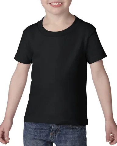 5100P Gildan - Toddler Heavy Cotton T-Shirt in Black front view