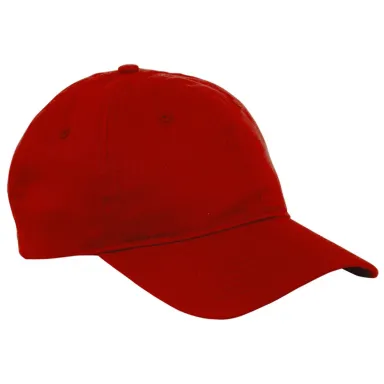 Big Accessories BX880 6-Panel Unstructured Hat in Red front view