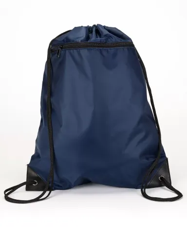 8888 Liberty Bags - Denier Nylon Zippered Drawstri NAVY front view