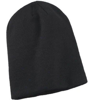 BA519 Big Accessories Slouch Beanie in Black front view