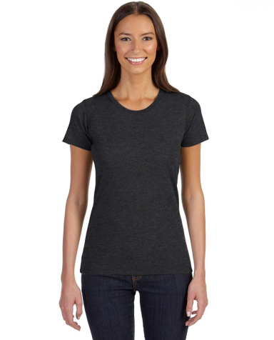 EC3800 econscious Ladies' 4.25 oz., Blended Eco T- in Charcoal/ black front view