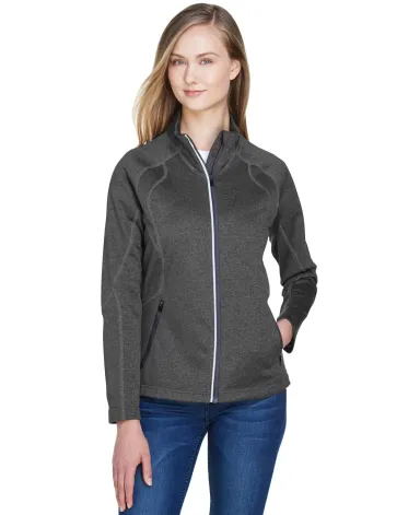 78174 North End Gravity Ladies' Performance Fleece CARBON HEATHER front view