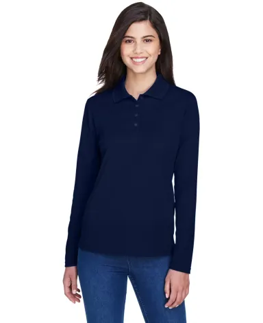 78192 Core 365 Pinnacle Ladies' Performance Long S CLASSIC NAVY front view