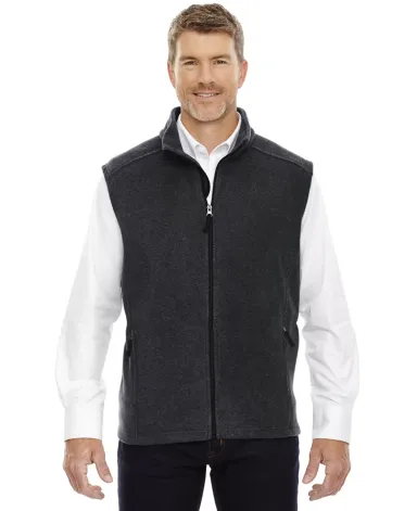 88191T Core 365 Men's Tall Journey Fleece Vest HEATHER CHARCOAL front view