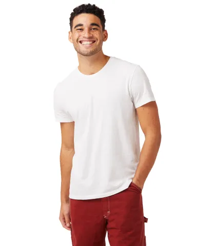 Alternative Apparel 4850 Men's Heritage Distressed in White reactive front view