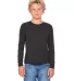 BELLA+CANVAS 3501Y Youth Long-Sleeve T-Shirt in Char blk triblnd front view