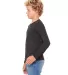 BELLA+CANVAS 3501Y Youth Long-Sleeve T-Shirt in Char blk triblnd side view