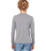 BELLA+CANVAS 3501Y Youth Long-Sleeve T-Shirt in Grey triblend back view