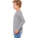 BELLA+CANVAS 3501Y Youth Long-Sleeve T-Shirt in Grey triblend side view