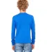 BELLA+CANVAS 3501Y Youth Long-Sleeve T-Shirt in True royal back view