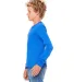 BELLA+CANVAS 3501Y Youth Long-Sleeve T-Shirt in True royal side view