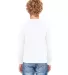 BELLA+CANVAS 3501Y Youth Long-Sleeve T-Shirt in White back view