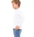 BELLA+CANVAS 3501Y Youth Long-Sleeve T-Shirt in White side view